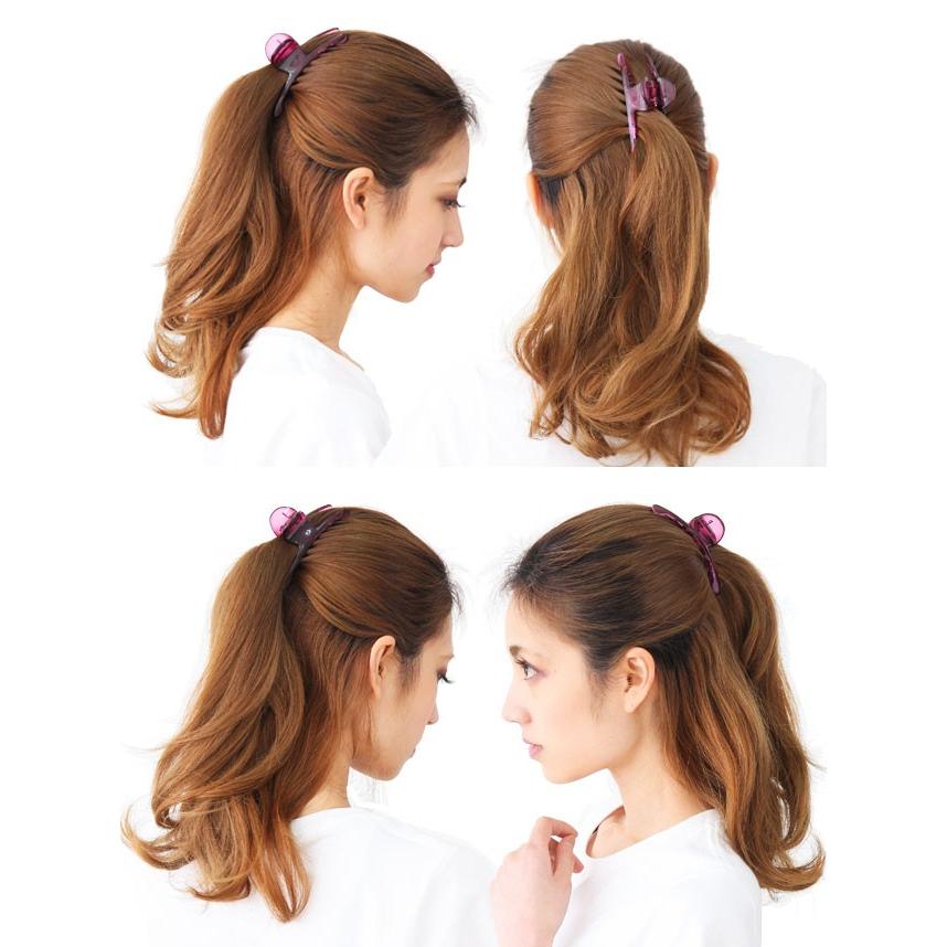 バンスクリップ Ｍ クリア スリム シンプル使えるヘアクリップ ヘアアクセサリー｜bijinkoeido｜02