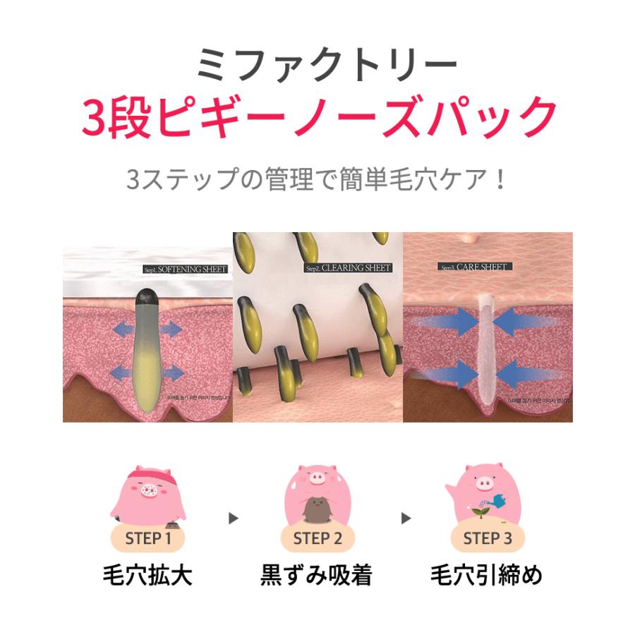 ミファクトリー 新春福袋21 鼻パック 1枚 Mefactory 3段 ステップ ピギーノーズ Me04 韓国コスメ 鼻ケア メール便 2円 ストリップ 毛穴ケア