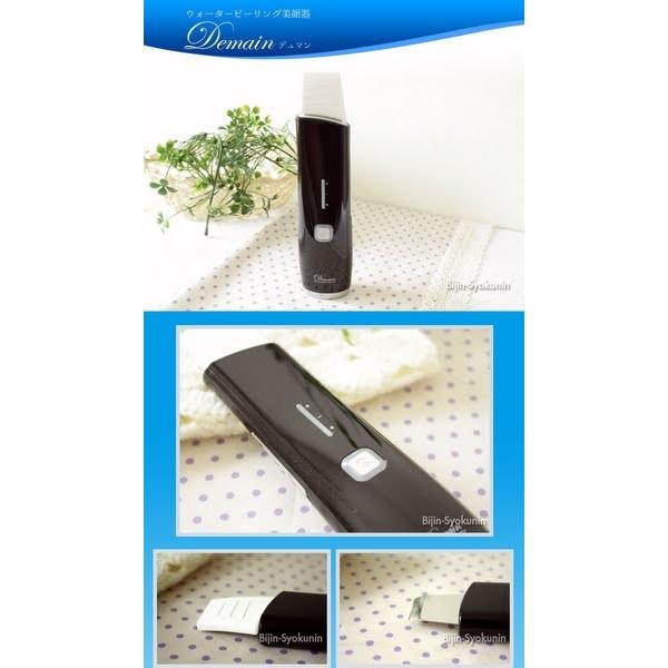 Demain 美顔器 ブラック ACアダプター付き Demain（デュマン）アクアスキンピーリング あすつく (送料無料