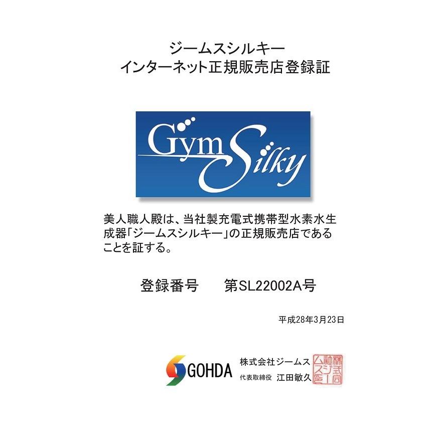 ジームス シルキー Gyms Silky HWP-33SL 充電式携帯型水素水生成器
