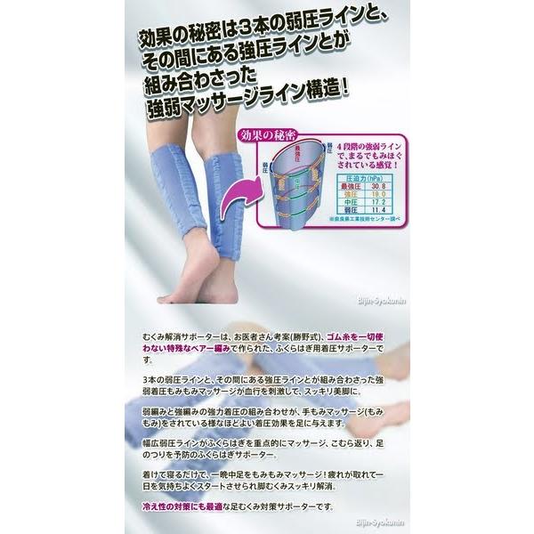 勝野式 MOMI×2(モミ×モミ) サポーター2枚組(両足用) あすつく (5足で送料無料)(ラベンダー・ピンク・ブラック)(ふくらはぎ健康着圧)(プレゼント ギフト)｜bijinsyokunin｜03