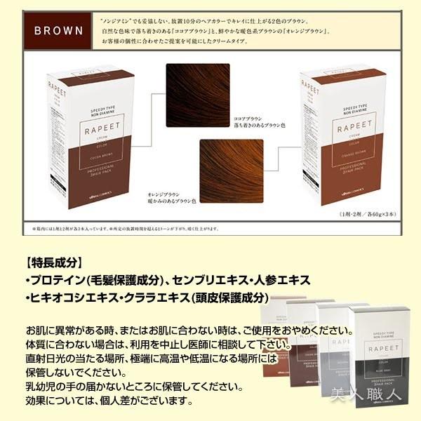 RAPEET 送料無料 ラピート クリーム ヘアカラー ノンジアミンタイプ 耳