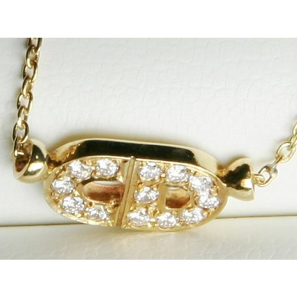 Dior クリスチャン・ディオール K18 YG ダイヤ ネックレス 18K Dior クリスチャン・ディオール K18 YG ダイヤ ネックレス 18K