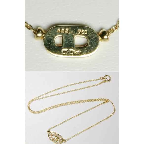 Dior クリスチャン・ディオール K18 YG ダイヤ ネックレス 18K Dior クリスチャン・ディオール K18 YG ダイヤ ネックレス 18K