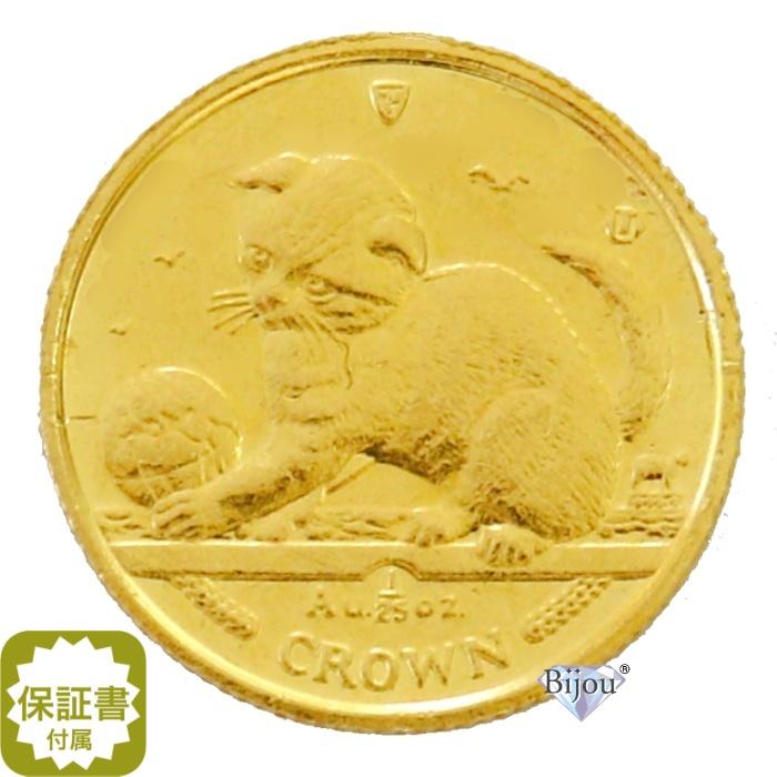 K24 マン島 キャット 金貨 コイン 1/25オンス 1.24g 2000年 招き猫