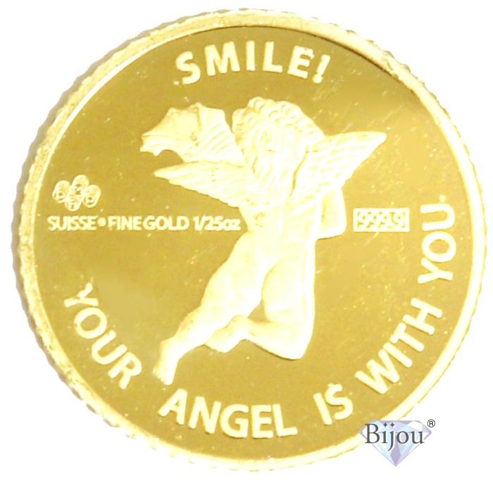 天使 K24 パンプ エンジェル金貨 1/25オンス 1.24g クリアケース付
