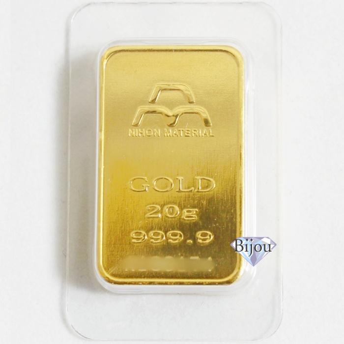 純金 インゴット 24金 20g ゴールド バー 日本マテリアル 新品
