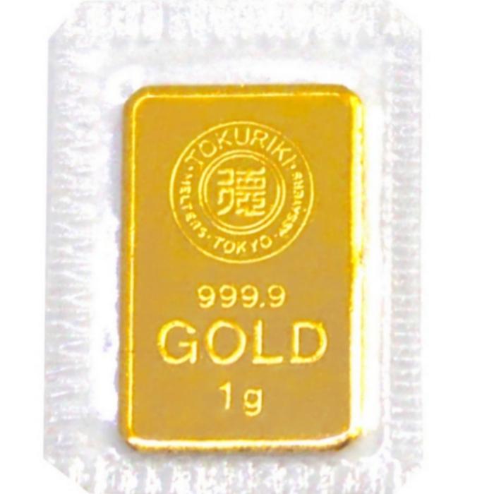 純金 インゴット 24金 徳力 1g (ラミネート未開封) K24 TOKURIKI 純金 インゴット 24金 徳力 1g (ラミネート未開封) K24 TOKURIKI