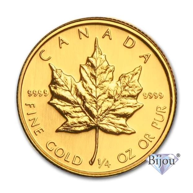 翔　メープルリーフ金貨　1/4oz メープルリーフ金貨1/4oz（オンス）の重さと直径と品位等｜色石BANK