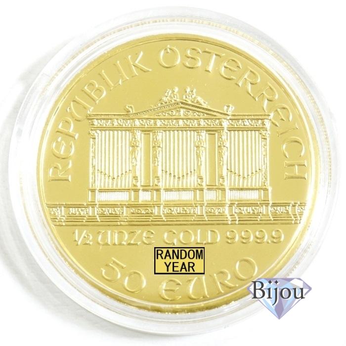 ●送料無料●田中貴金属購入　ウィーン金貨　1/2オンス　1996 ウィーン金貨 1/2オンス 純金 24金 15.55g 未使用品 クリア