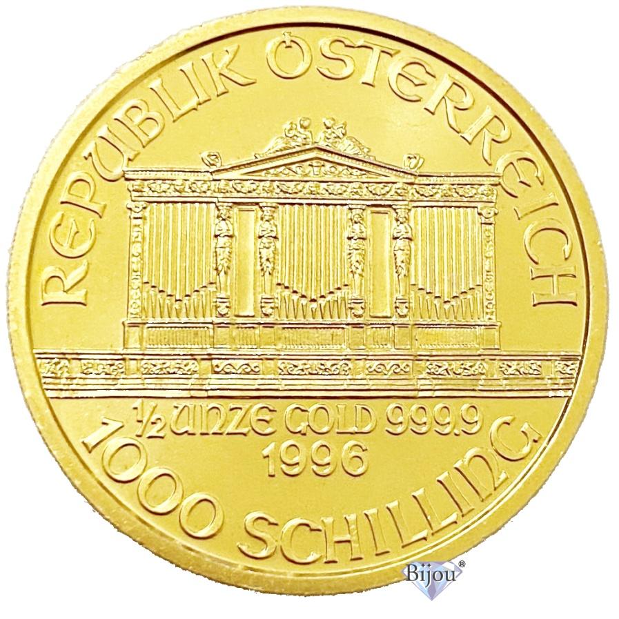 ウィーンハーモニー金貨 純金 1/2オンス コイン K24 24金 15.55g