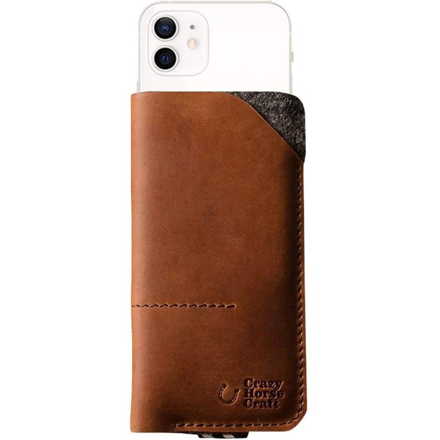 最新最全の Horse Crazy Craft 茶 ブラウン ウール 本革 スマホ ポーチ スリーブ カバー ケース Mini 12 13 Iphone ブランド その他スマホ タブレット充電器 Pathwaysfl Org