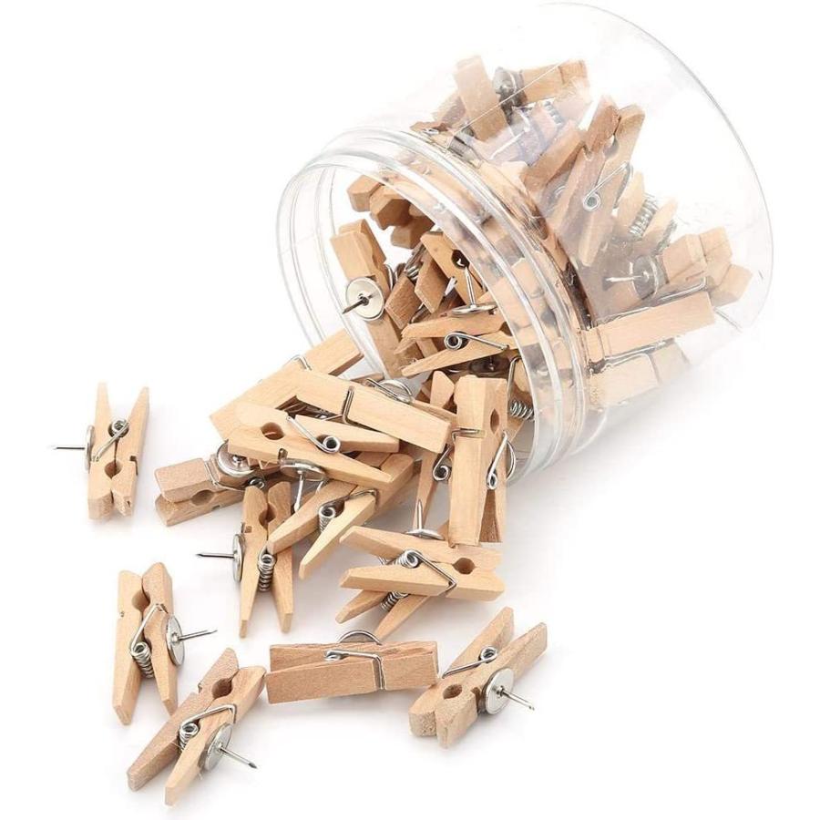 激安セール 写真クロスピン ピン付き 木製クロスピン 木製クリップ 洗濯バサミ35mm 50枚入り 可愛い 文房具 用 装飾diy その他事務用品 Www Benturan Pkr Ac Id