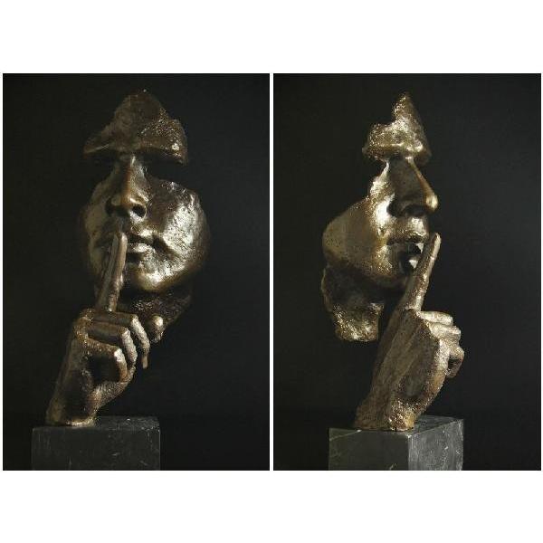 送料無料大型ブロンズ像 仮面 ダリ 名品 52cm インテリア家具 置物