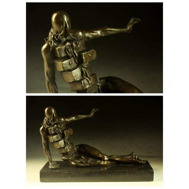 送料無料超人気ブロンズ像 人の形をしたキャビネットダリ希少