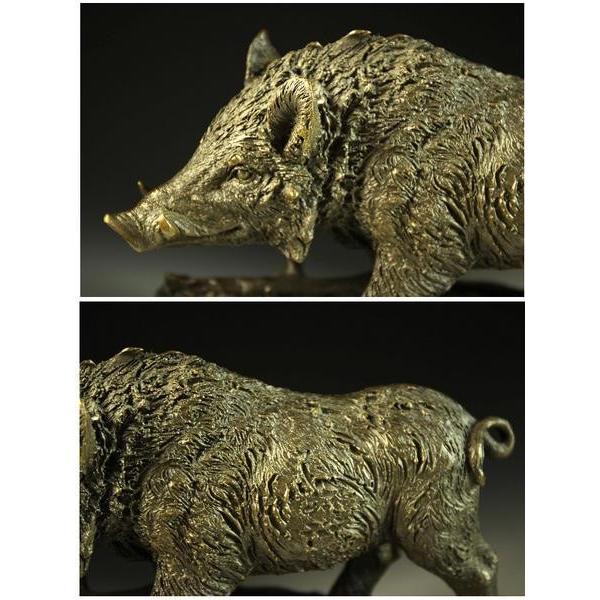 送料無料大人気ブロンズ像イノシシBarye名作 インテリア家具 置物 彫刻