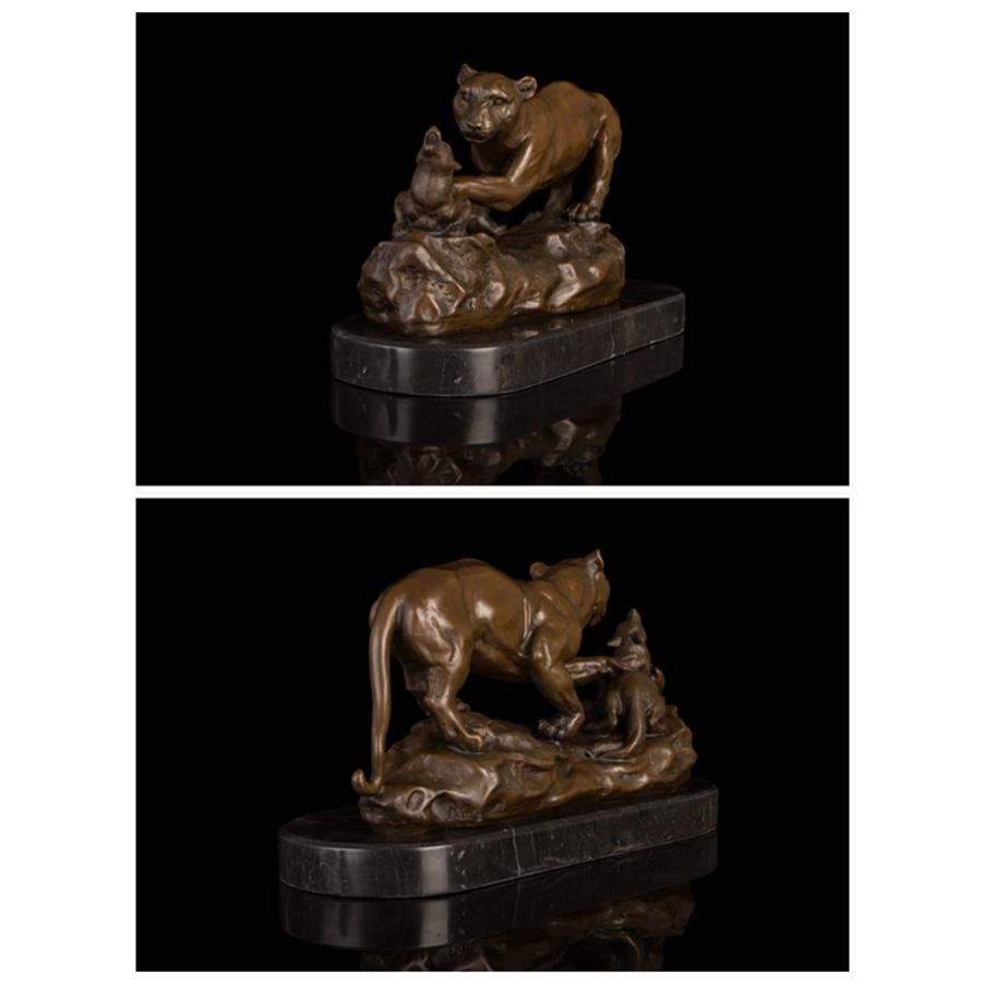 重量動物ブロンズ像『虎』◇30cm◇大名品P.LECOURTIER作 重量動物ブロンズ像 虎 30cm 大名品P.LECOURTIER作 インテリア