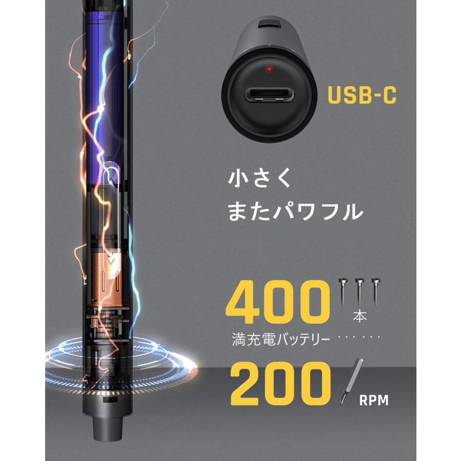 Fanttik E1 Max 電動精密ドライバー 50in1 精密ドライバーセット 3段階トルク 最大3N.m ペン型 充電式 5/32インチ 正逆転 スマホ メガネ カメラ 時計 DIY｜bijyutuhinn｜06