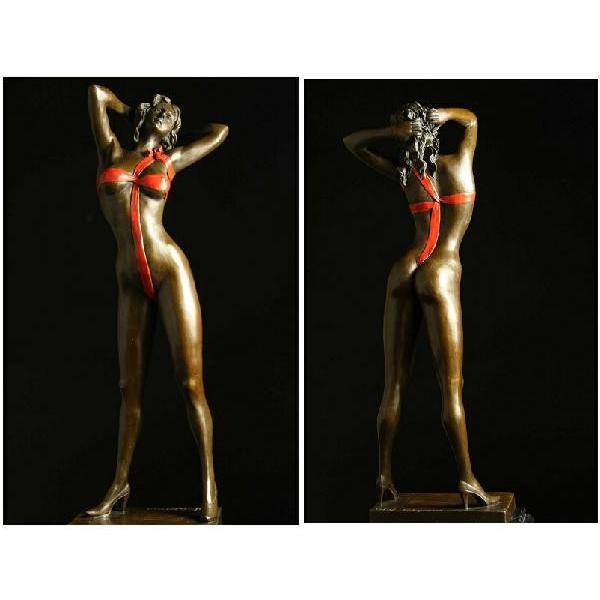 送料無料大型ブロンズ像 セクシーな裸女 50.5cmOlaf odegaard大名品