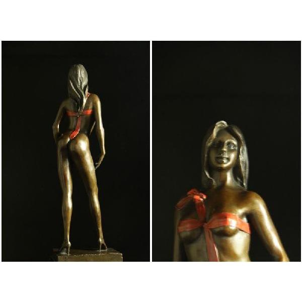 送料無料大型ブロンズ像 セクシーな裸女 50cm Olaf odegaard大名品彩色