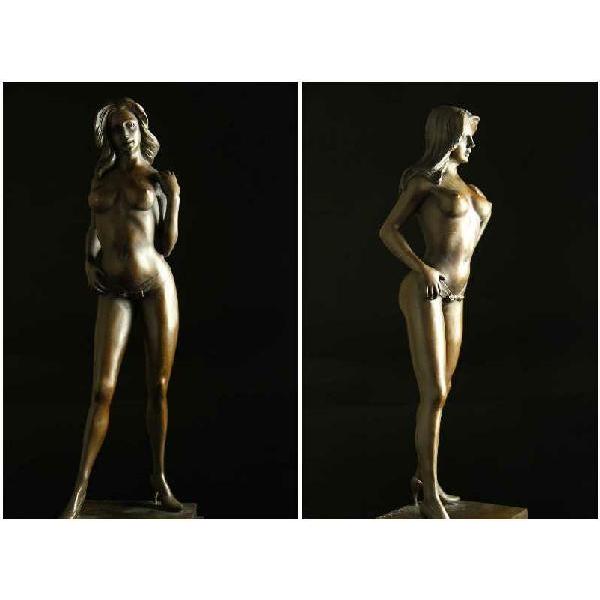 送料無料大型ブロンズ像 セクシーな裸女 50cm Olaf odegaard大名品