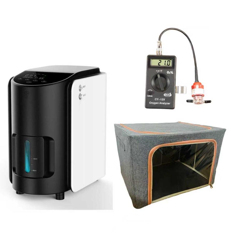 家庭用酸素発生器＆酸素濃度計＆ペットケージ 3点セット : 永楽美術