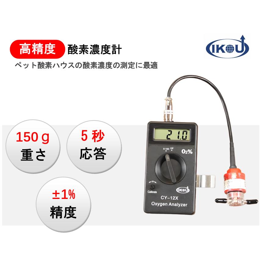 IKOU ペット用酸素濃度計 酸素濃度測定器 携帯 酸素濃度計 O2酸素測定