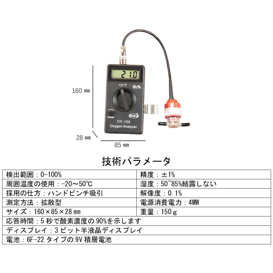 IKOU ペット用酸素濃度計 酸素濃度測定器 携帯 酸素濃度計 O2酸素測定