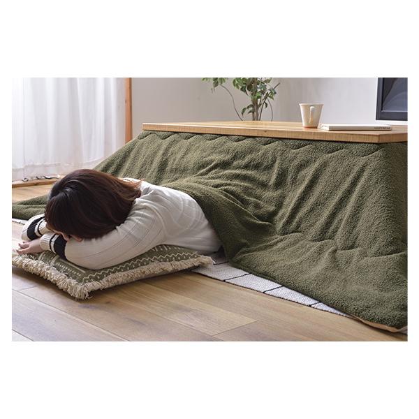 コタツ布団 長方形 230×190 こたつ掛け布団 薄手 薄掛け おしゃれ かわいい ボア生地 サンゴマイヤー 120 80 天板対応 省スペース nの画像
