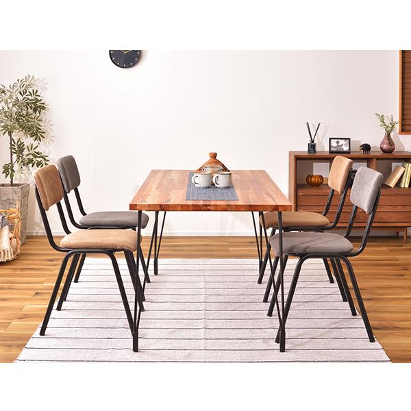 コーデュロイ × アイアン シンプル ダイニングチェア リビングチェア