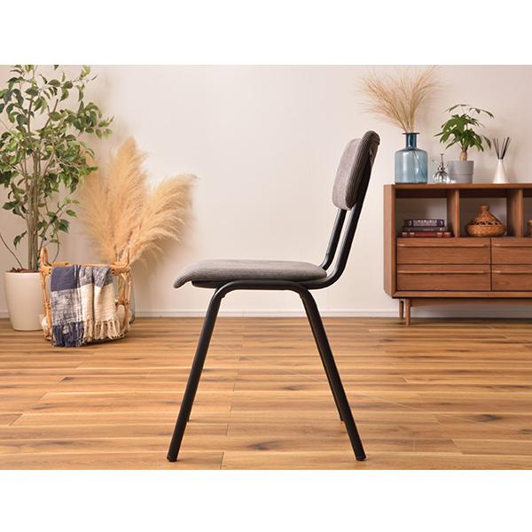 コーデュロイ × アイアン シンプル ダイニングチェア リビングチェア