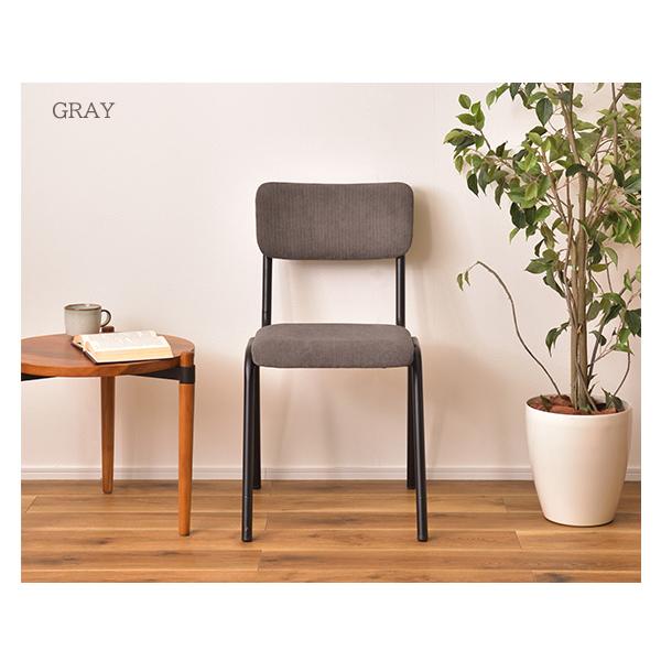 コーデュロイ × アイアン シンプル ダイニングチェア リビングチェア
