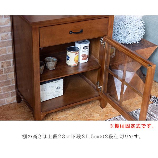 完成品 高級天然木使用 ミニキャビネット 幅60 ミニ食器棚 おしゃれ