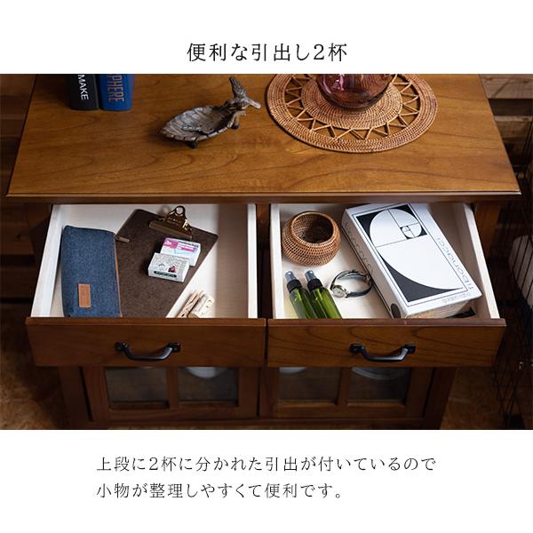 80s ビンテージ ウッドシェルフ 木製 引出し付き 飾り棚 ミニ キャビネット 完成品 高級天然木使用 ミニキャビネット 幅80 引き出し付き ミニ食器