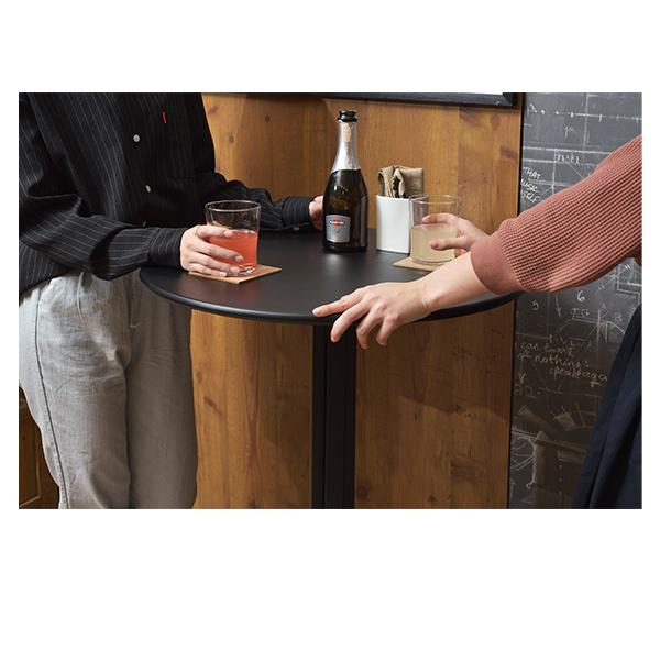 シンプル且つおしゃれ カフェテーブル ハイタイプ 丸 オフィス