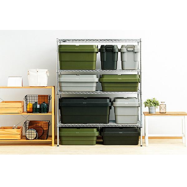 スタッキング コンテナボックス 30L LOW TYPE 蓋付き 収納ボックス