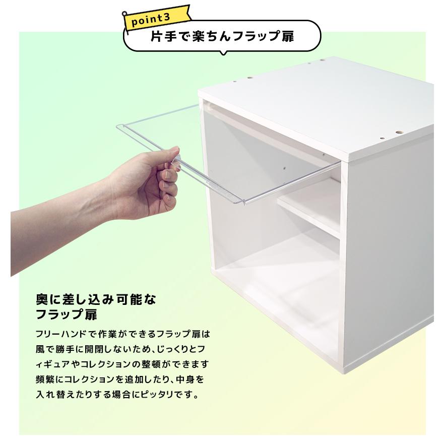 3個セット UVカット 新フラップ扉 フィギュアケース キューブボックスα