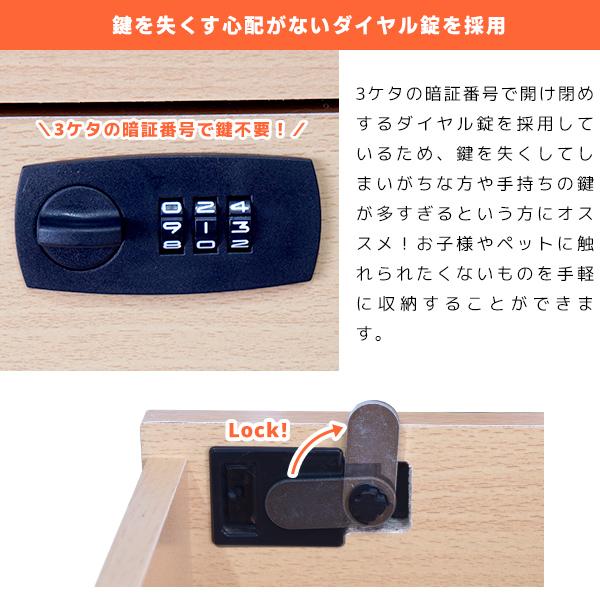 ダイヤル鍵付き キューブボックスα 収納ボックス ダイヤル錠 卓上