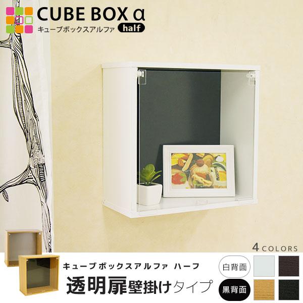 壁掛け キューブボックスα 壁掛けタイプ 透明扉付き コレクション