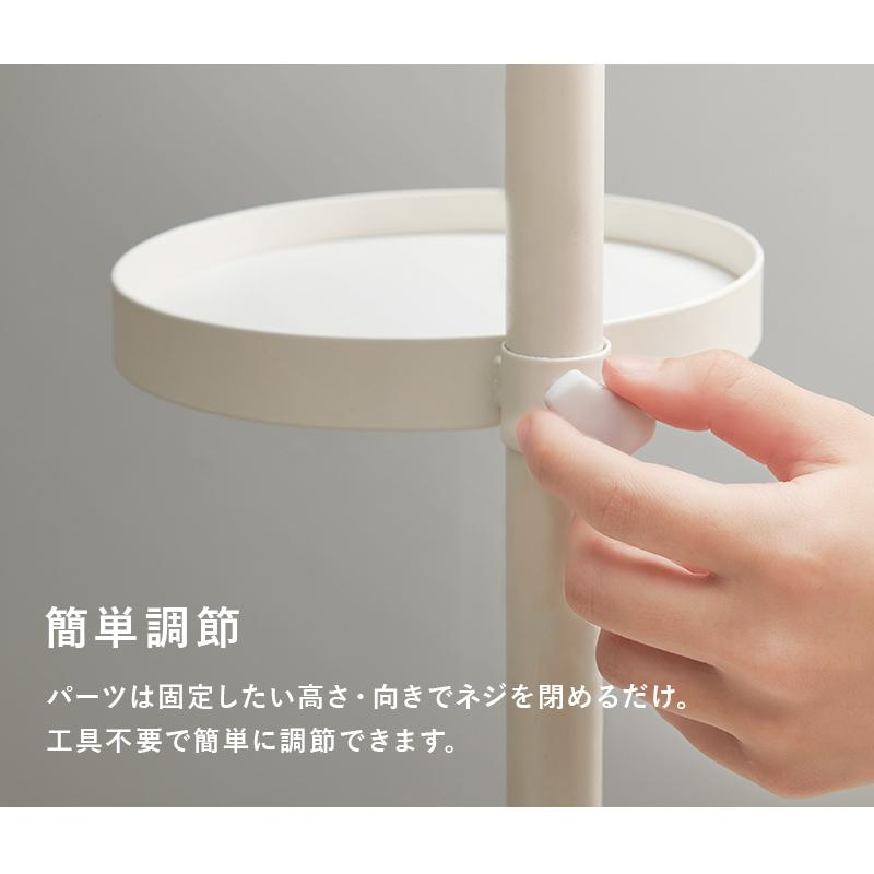 突っ張りラック 丸型 6点セット つっぱり棒 おしゃれ突っ張り棚 5段