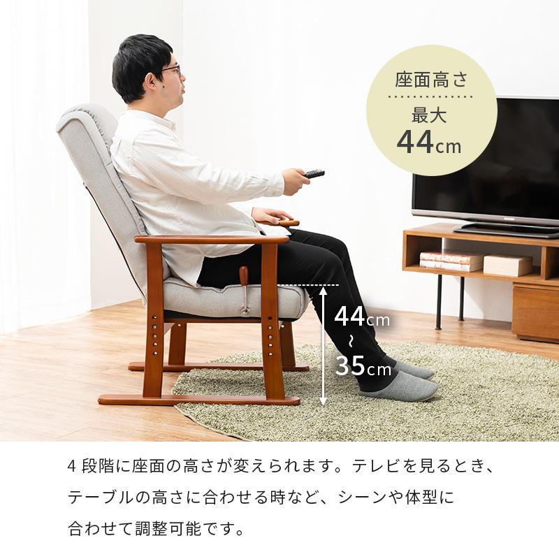 頭まで支える ハイバック 高座椅子 リクライニングチェア リラックス