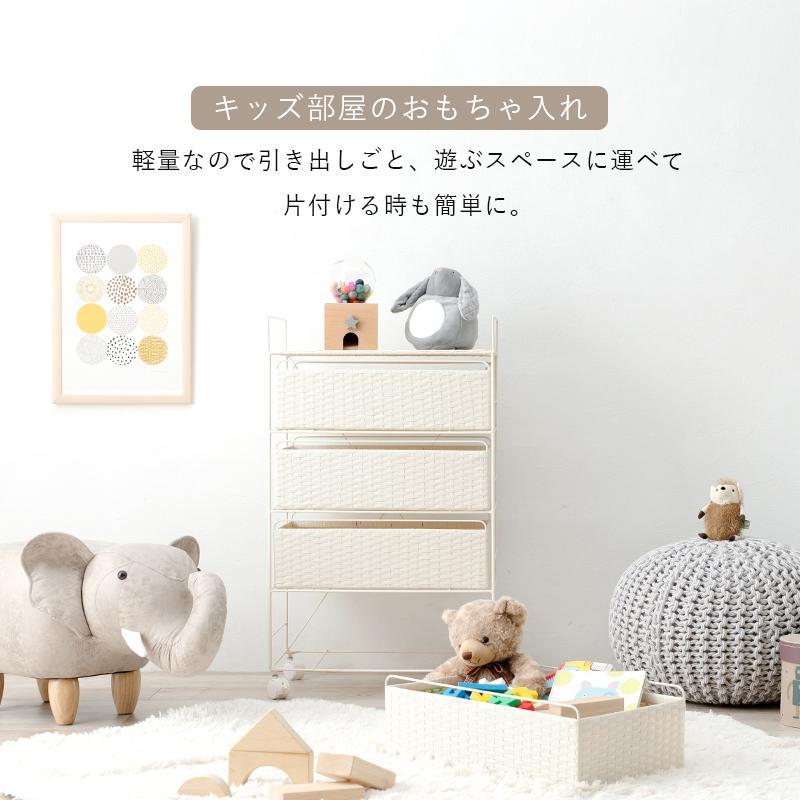 湿気に強い 人工ラタン ランドリーチェスト 幅50 ラタン調 おしゃれ 4