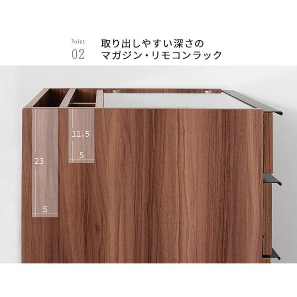 ディスプレイ収納付き ガラス天板 サイドチェスト ベッド サイド