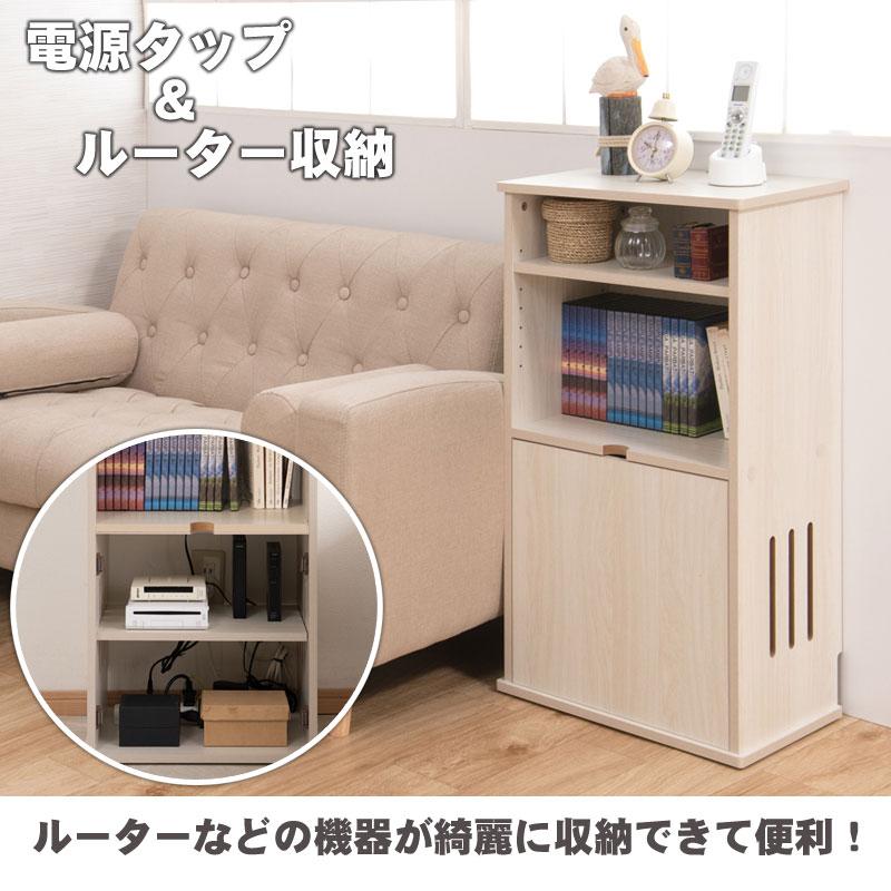 自宅ですっきりテレワーク ルーター収納 キャビネット 木製 おしゃれ スリム 薄型 ルーターボックス 省スペース ルーター収納棚|bikagu|02