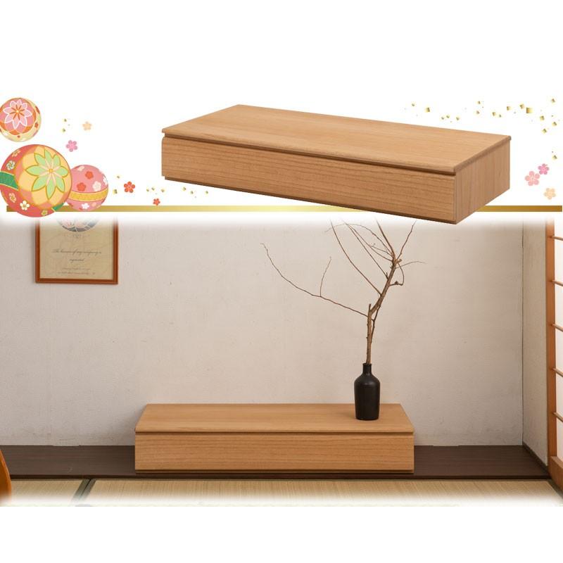 桐製 置き床 ナチュラル 床の間 花台 日本製 和室 おしゃれ 木製 飾り棚 和風 掛け軸 収納 引き出し 収納箱 花器 木台 幅100 1段 置床 P3 Na Hi 0110 Houseboat 通販 Yahoo ショッピング