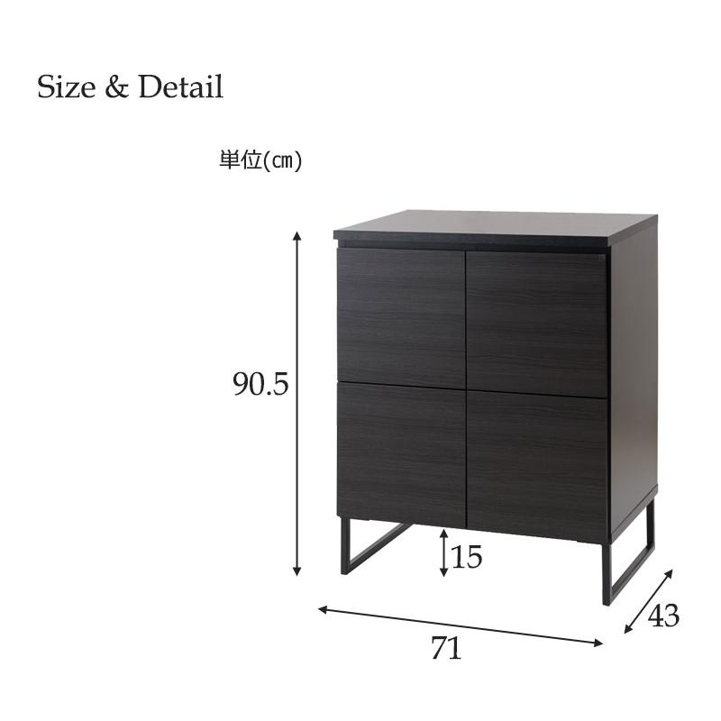 KE-38【ご来店頂ける方限定】リビングキャビネット　黒 楽天市場】黒で締めるリビング リビングキャビネット 幅106 扉タイプ