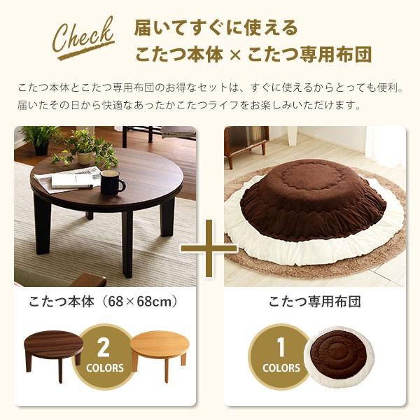 かわいいセット カジュアルこたつセット 丸型 68cm幅 円形 おしゃれ 一人用こたつ 小さいこたつ 激安 コンパクト ミニこたつ Rue Sh Htr68g R80fset Houseboat 通販 Yahoo ショッピング