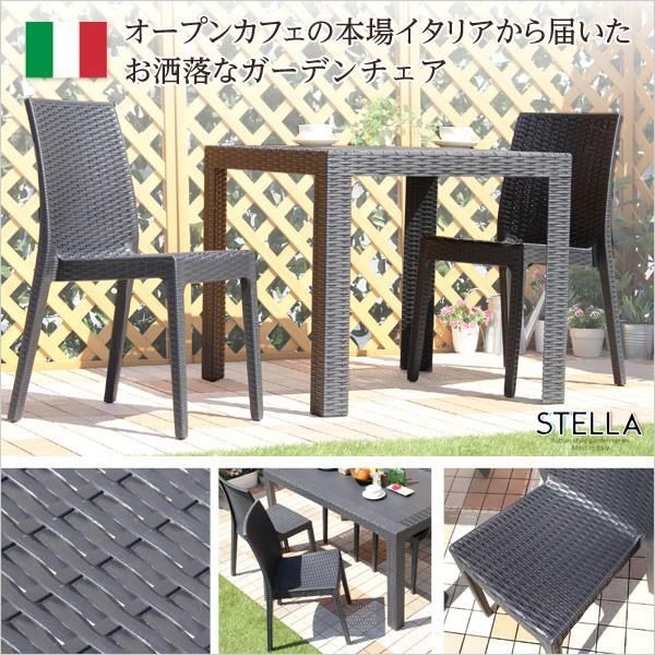 お得な2脚セット ラタン調ガーデンチェアー (送料無料) ガーデンチェア