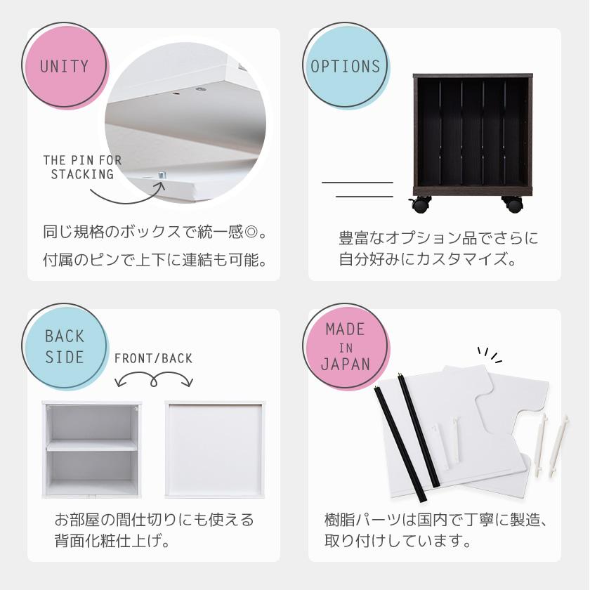 2個セット3種の透明扉とひな壇付き コレクションケース キューブ 