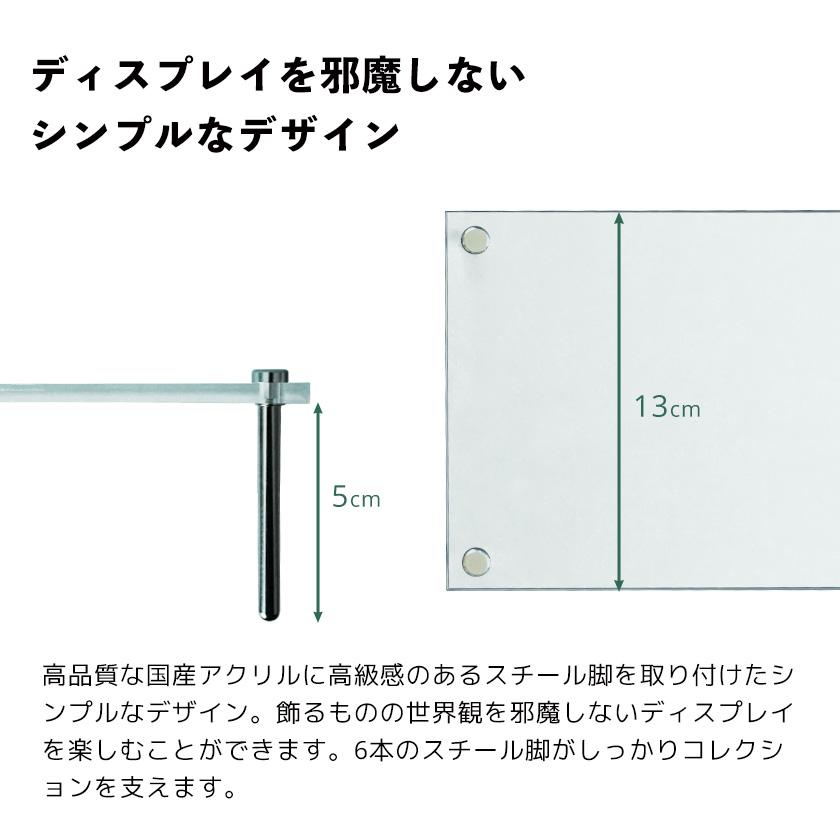 キューブボックスα ワイド用ひな壇 奥行13cm 高さ5cm アクリル